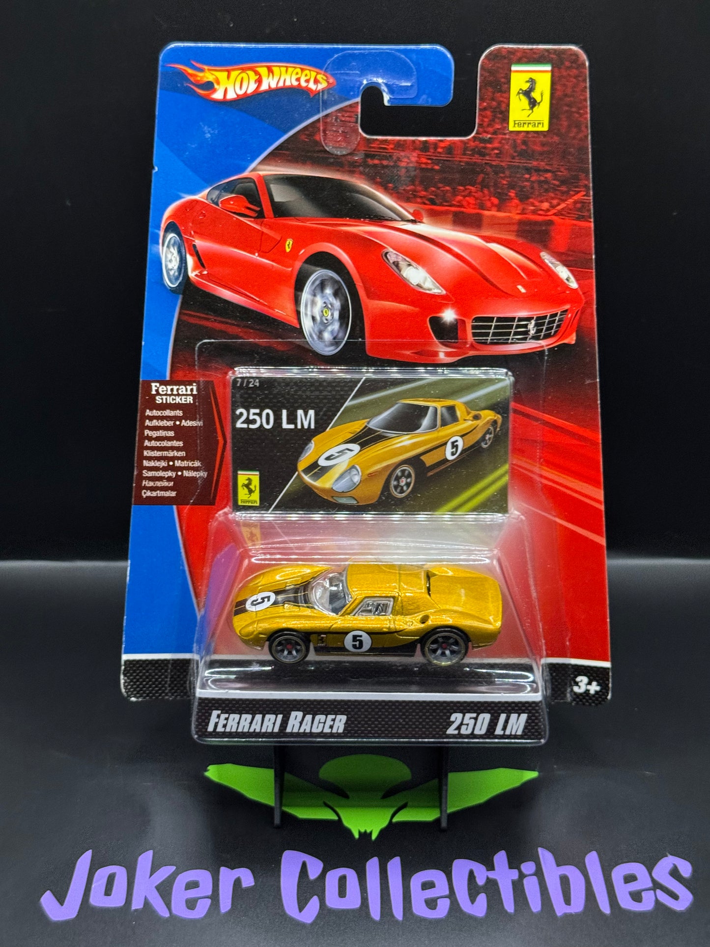 Hot Wheels Ferrari Racer Gold Ferrari 250 LM with Sticker # 7/24