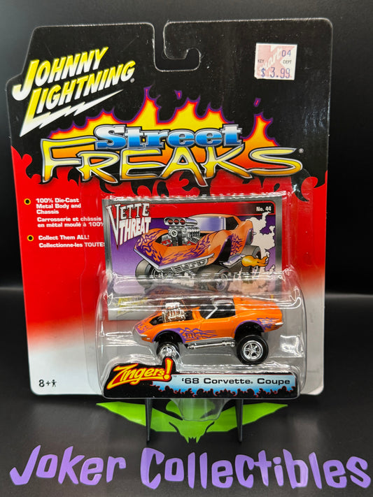 Johnny Lightning Street Freaks Zingers! '68 Corvette Coupe Vette Threat Number 44