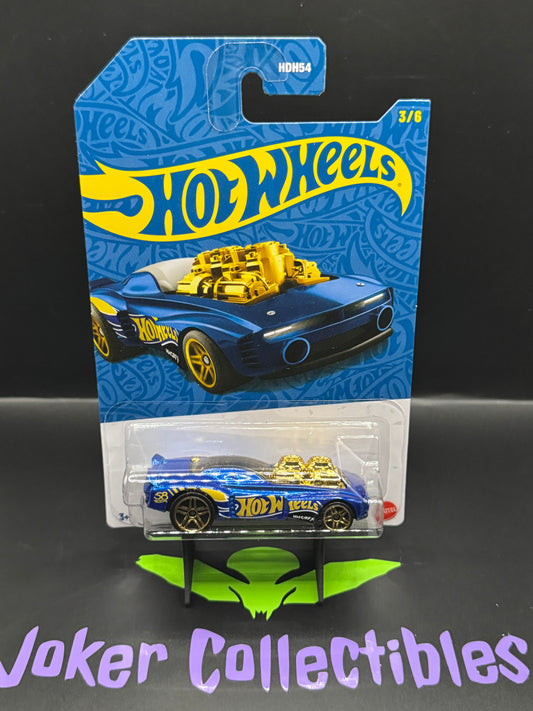 Hot Wheels Blue & Gold 2026 58th Anniversary Rodger Dodger 2.0 # 3/6