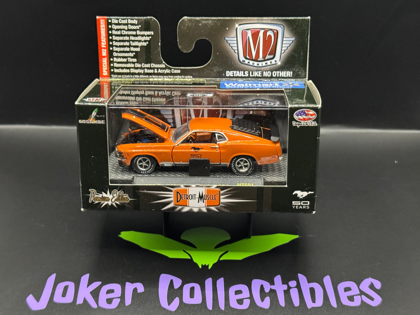 M2 Machines Detroit-Muscle 50 Years Orange 1970 Ford Mustang Mach 1 351 MTS01 14-22