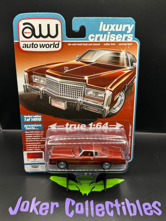 Auto World Luxury Cruisers 1975 Cadillac Eldorado Firethorn Poly # 3