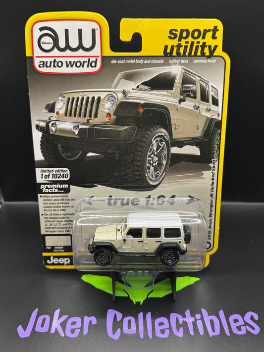 Auto World Sport Utility 2018 Jeep Wrangler JK Unlimited Sport Gobi Beige # 4