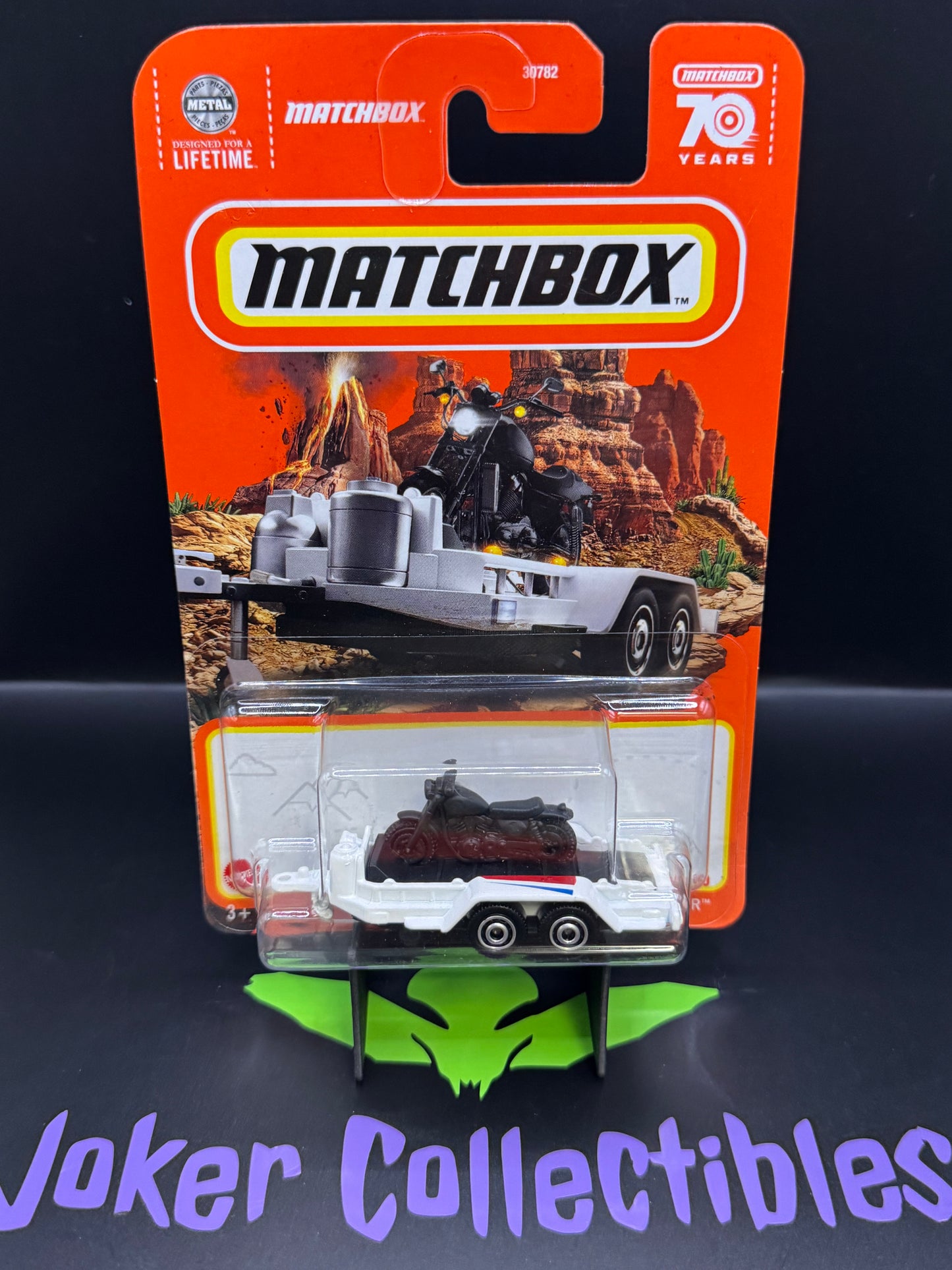 Matchbox White MBX Cycle Trailer # 63/100