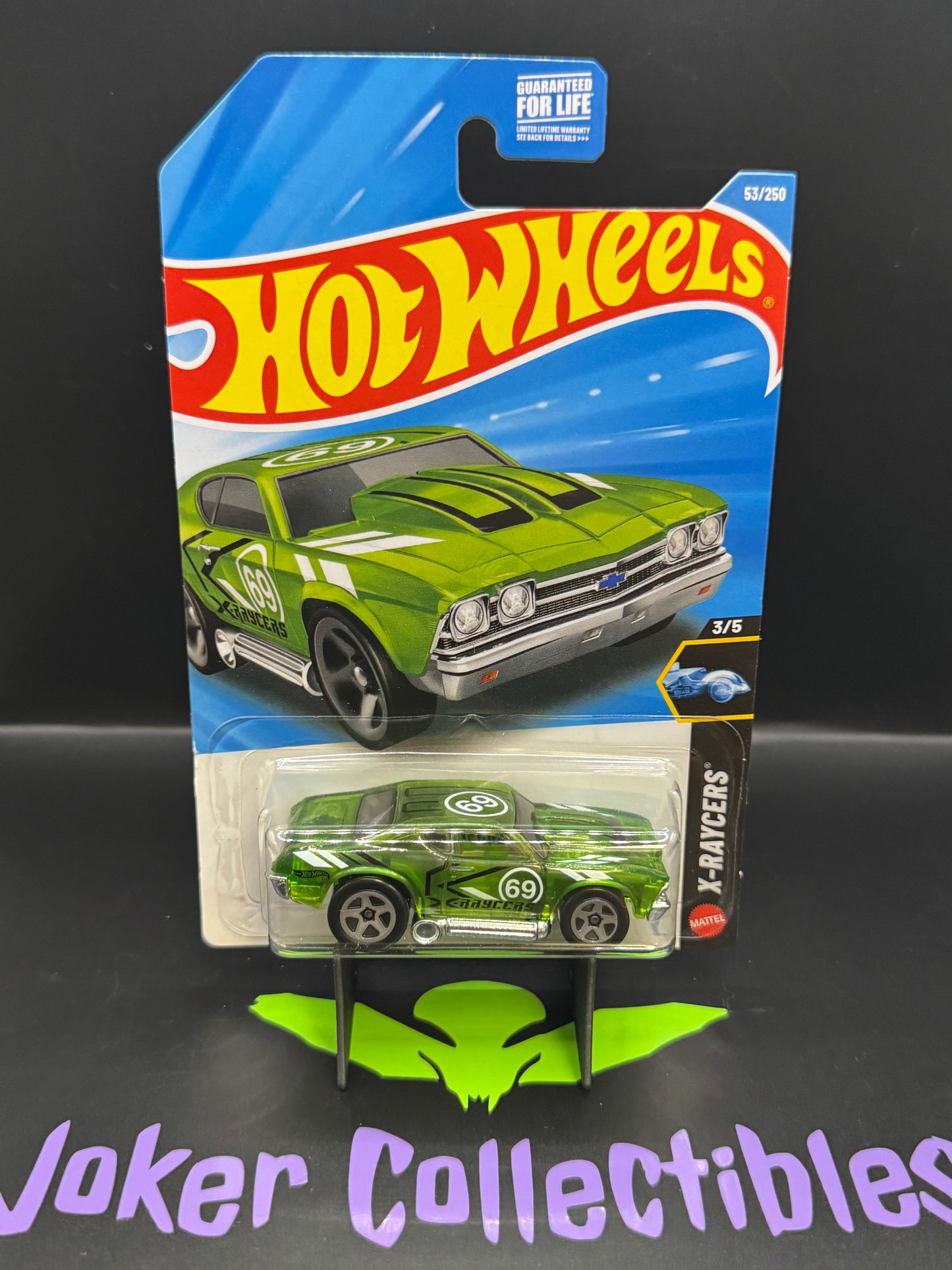 Hot Wheels 2026 Green '69 Chevelle 53/250 X-Raycers 3/5 H Case