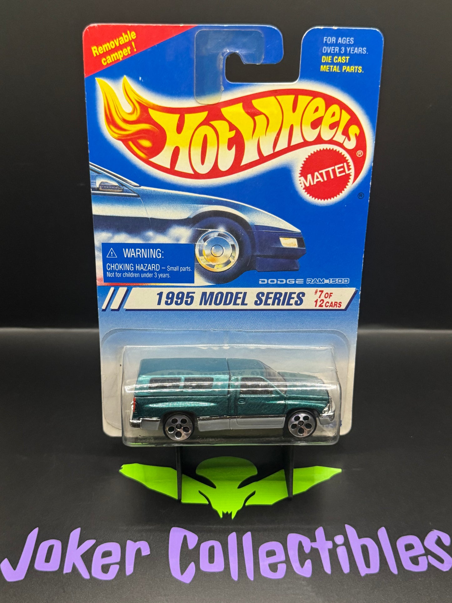 Hot Wheels 1995 Model Series Dodge Ram 1500 # 7 of 12 Card Collector # 348