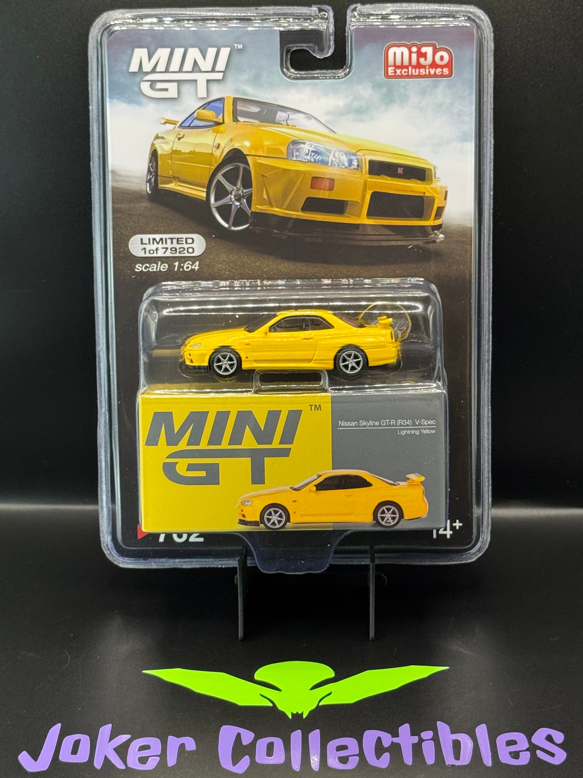 Mini GT #762 Nissan Skyline GT-R (R34) V-Spec Lightning