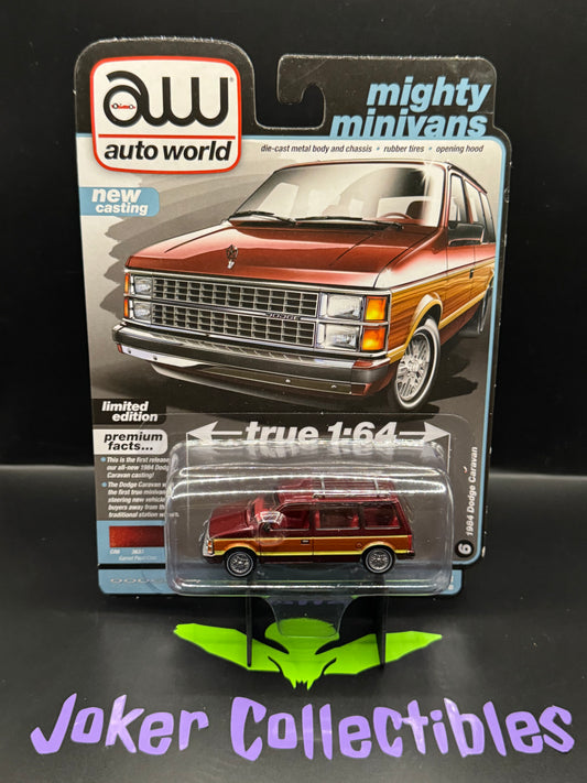 Auto World Mighty Minivans 1984 Dodge Caravan Garnet Pearl Coat # 6