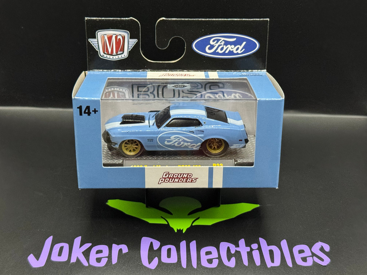 M2 Machines Ground Pounders Blue 1969 Ford Mustang BOSS 429 R33 26-04