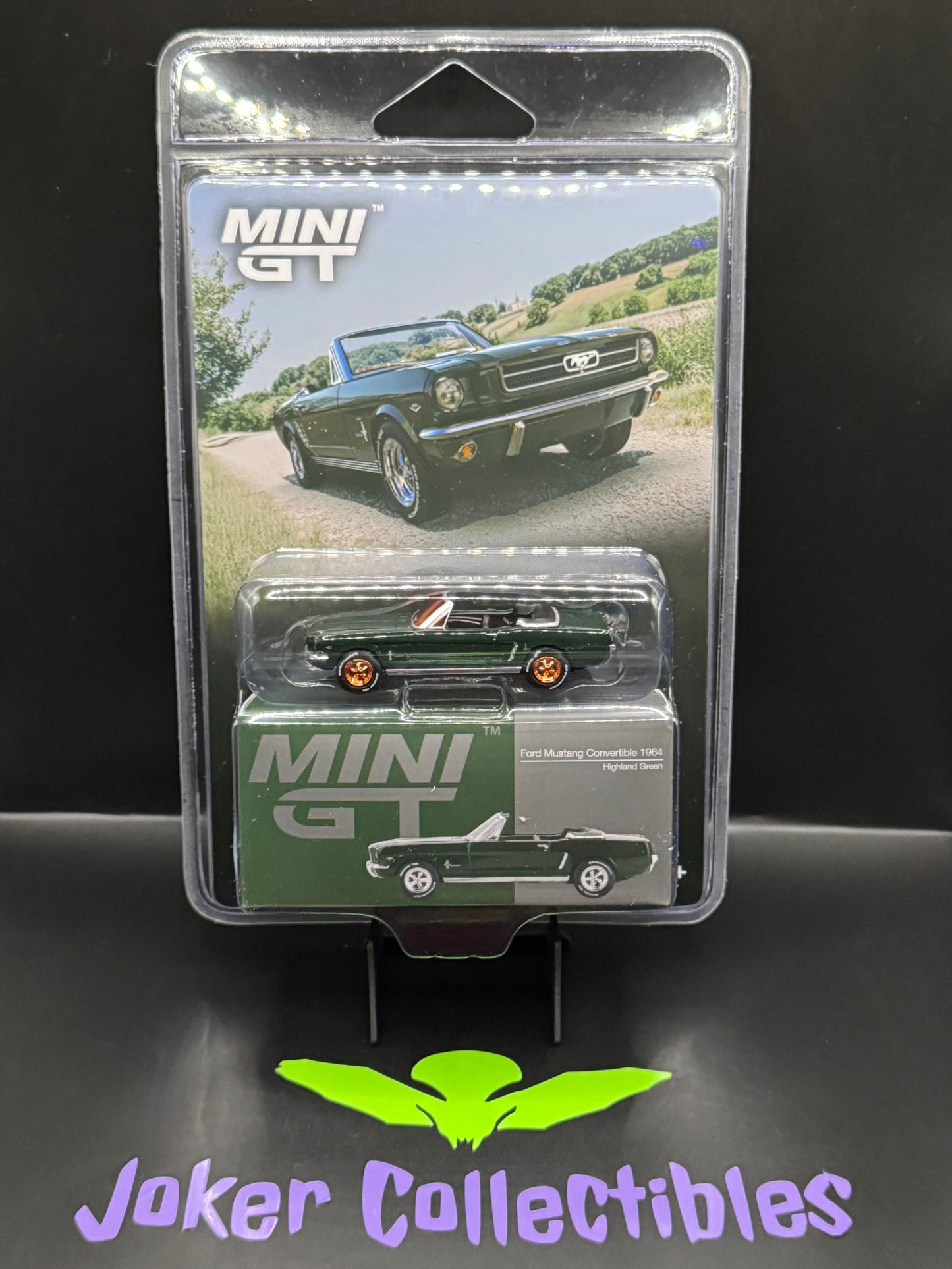 Mini GT Chase #1166 Ford Mustang Convertible 1964 Highland Green
