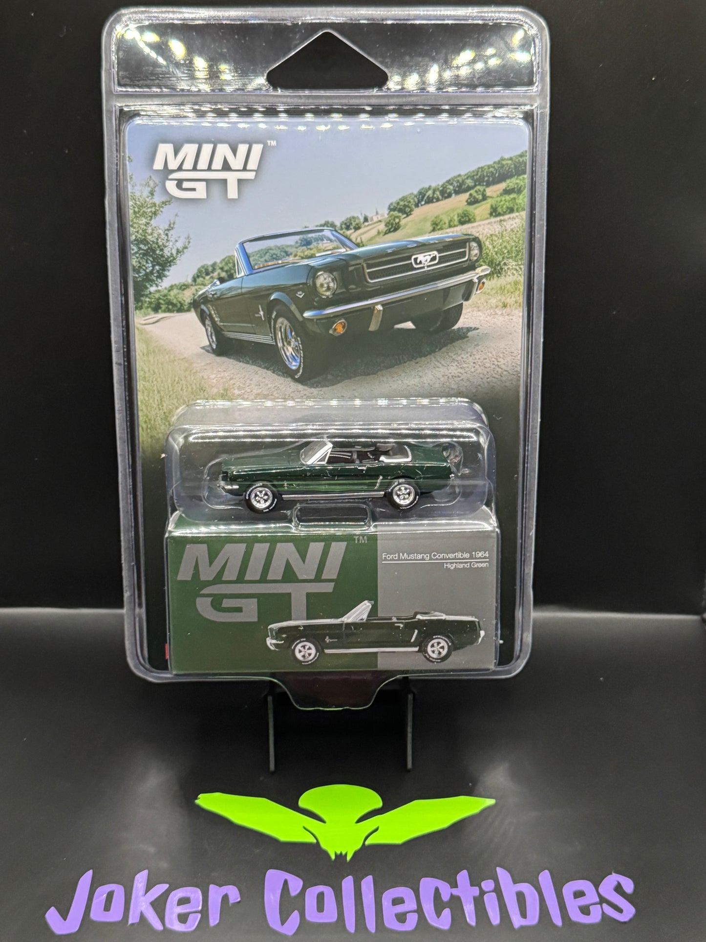 Mini GT #1166 Ford Mustang Convertible 1964 Highland Green