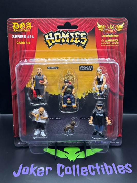 DGA Collectibles Homies Figures 1.75″ Series 14 Catorce Set of 6 Figures Card 1/4