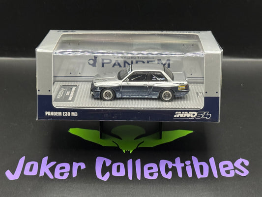 INNO64 Pandem Rocket Bunny BMW E30 M3 Silver & Blue