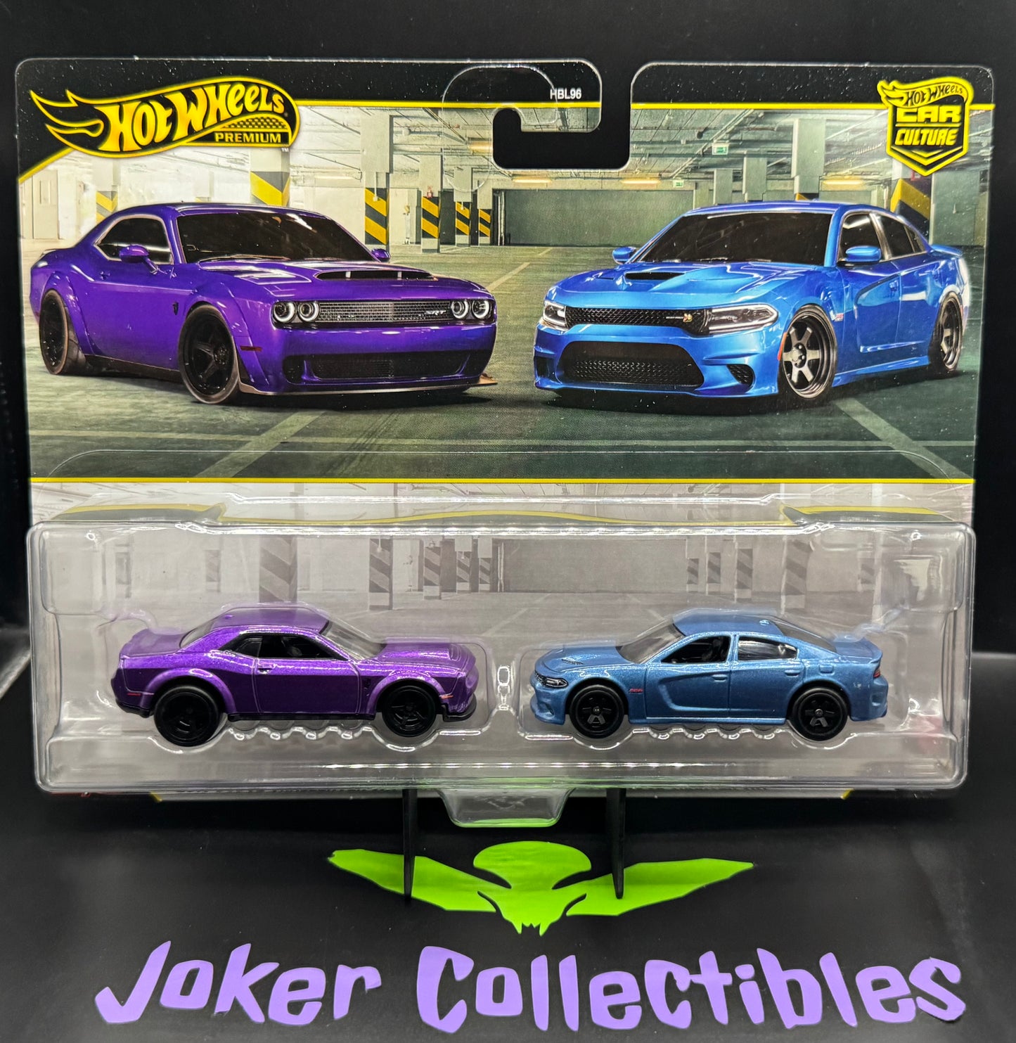 Hot Wheels Premium Car Culture 2 Pack 2018 Dodge Challenger SRT Demon & 2015 Dodge Charger SRT