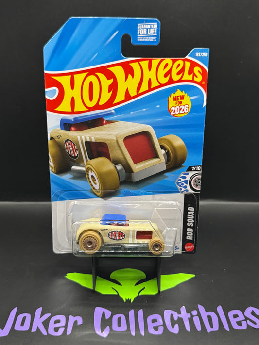 Hot Wheels 2026 Blue Tan Chop 'N Bloc 182/250 Rod Squad 7/10 J Case