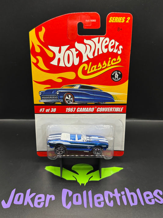 Hot Wheels Classics Series 2 Bright Blue 1967 Camaro Convertible # 7 of 30