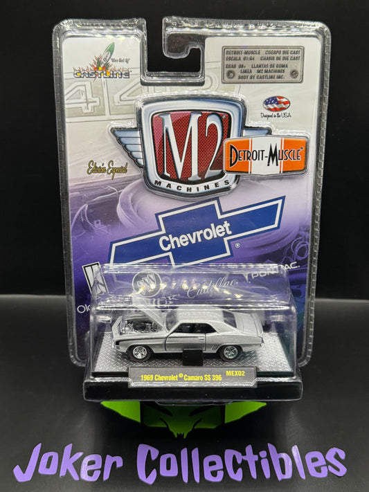 M2 Machines Detroit-Muscle Silver 1969 Chevrolet Camaro SS 396 MEX02