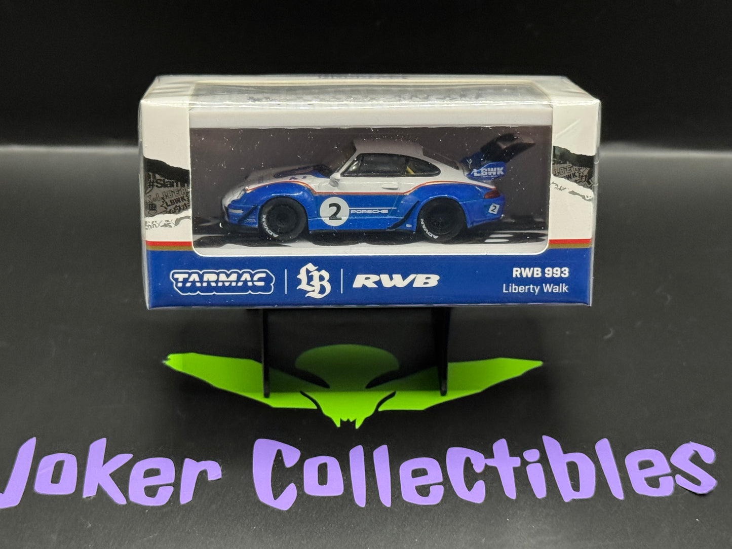 Tarmac Works Hobby64 Porsche RWB 993 Liberty Walk with Container