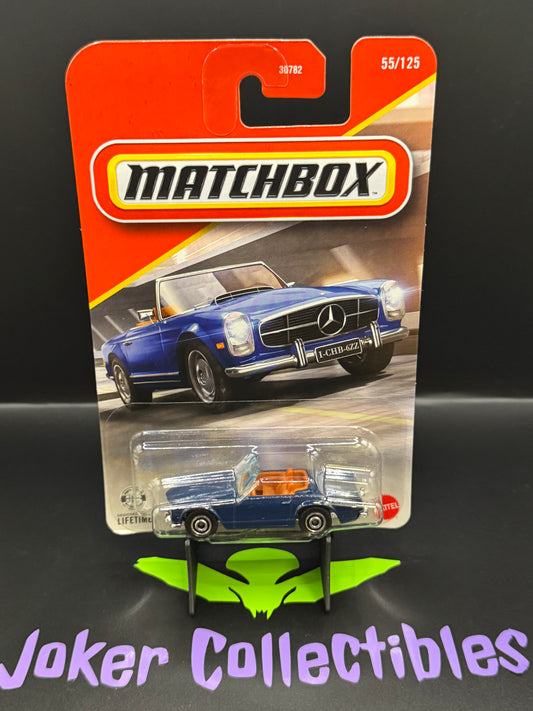 Matchbox 2026 Blue 1963 Mercedes-Benz 230 SL Convertible 55/125