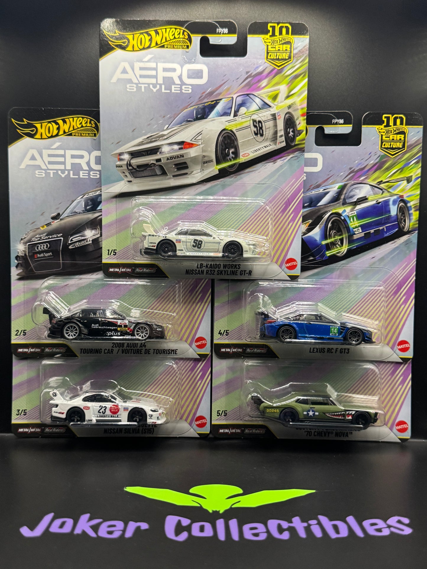 Hot Wheels Premium Car Culture 2026 Aero Styles Set of 5 FPY86-961U
