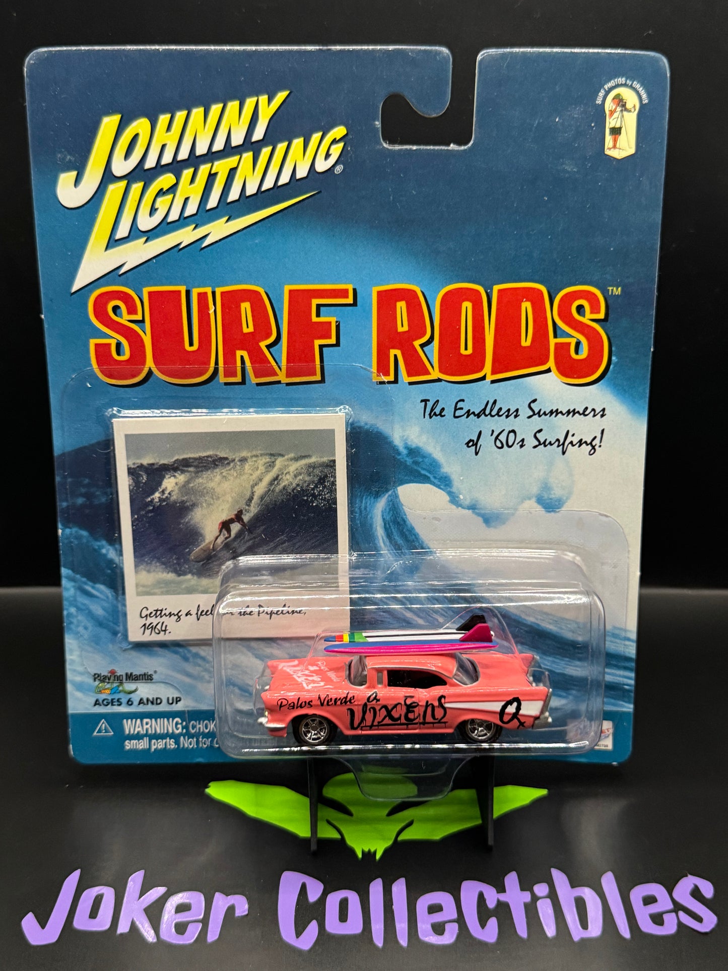 Johnny Lightning Surf Rods Pink & White Palos Verde Vixens '57 Chevy