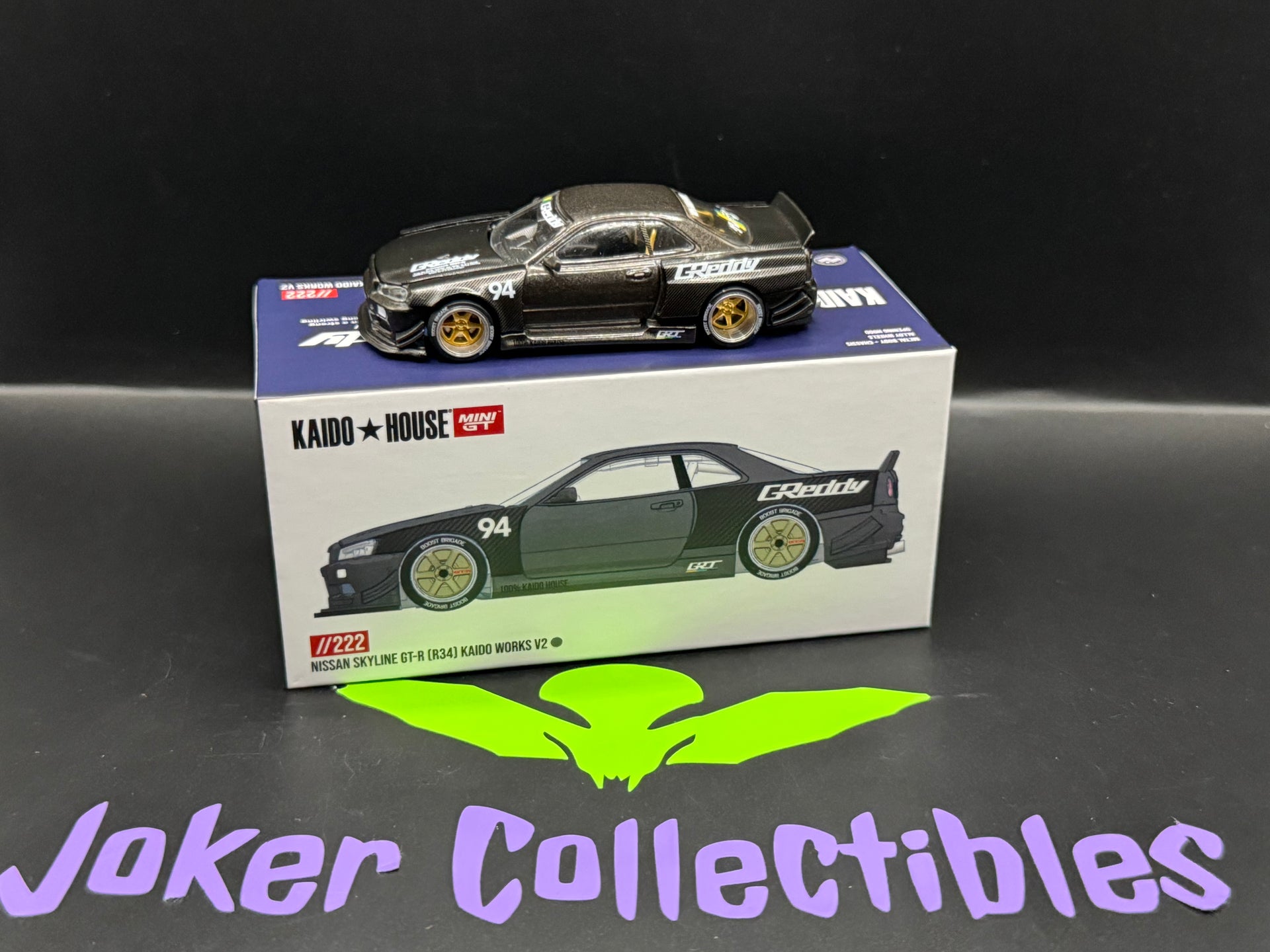 Kaido House Nissan Skyline GT-R R34 Kaido Works GReddy V2 Black