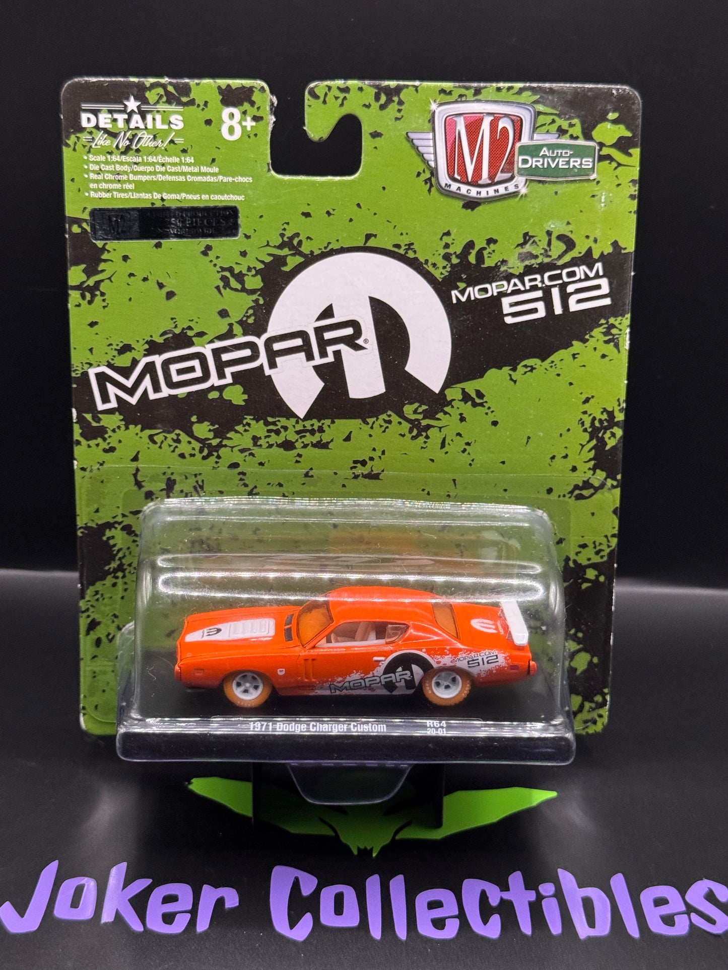 M2 Machines Auto-Drivers Chase Orange 1971 Dodge Charger Custom R64 20-01
