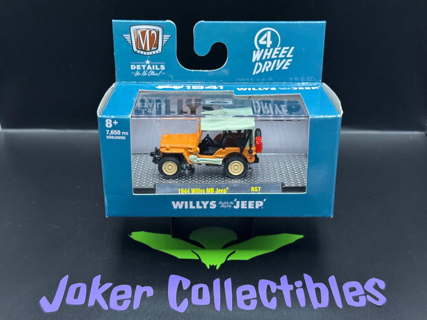 M2 Machines Orange 1944 Willys MB Jeep R57 21-13