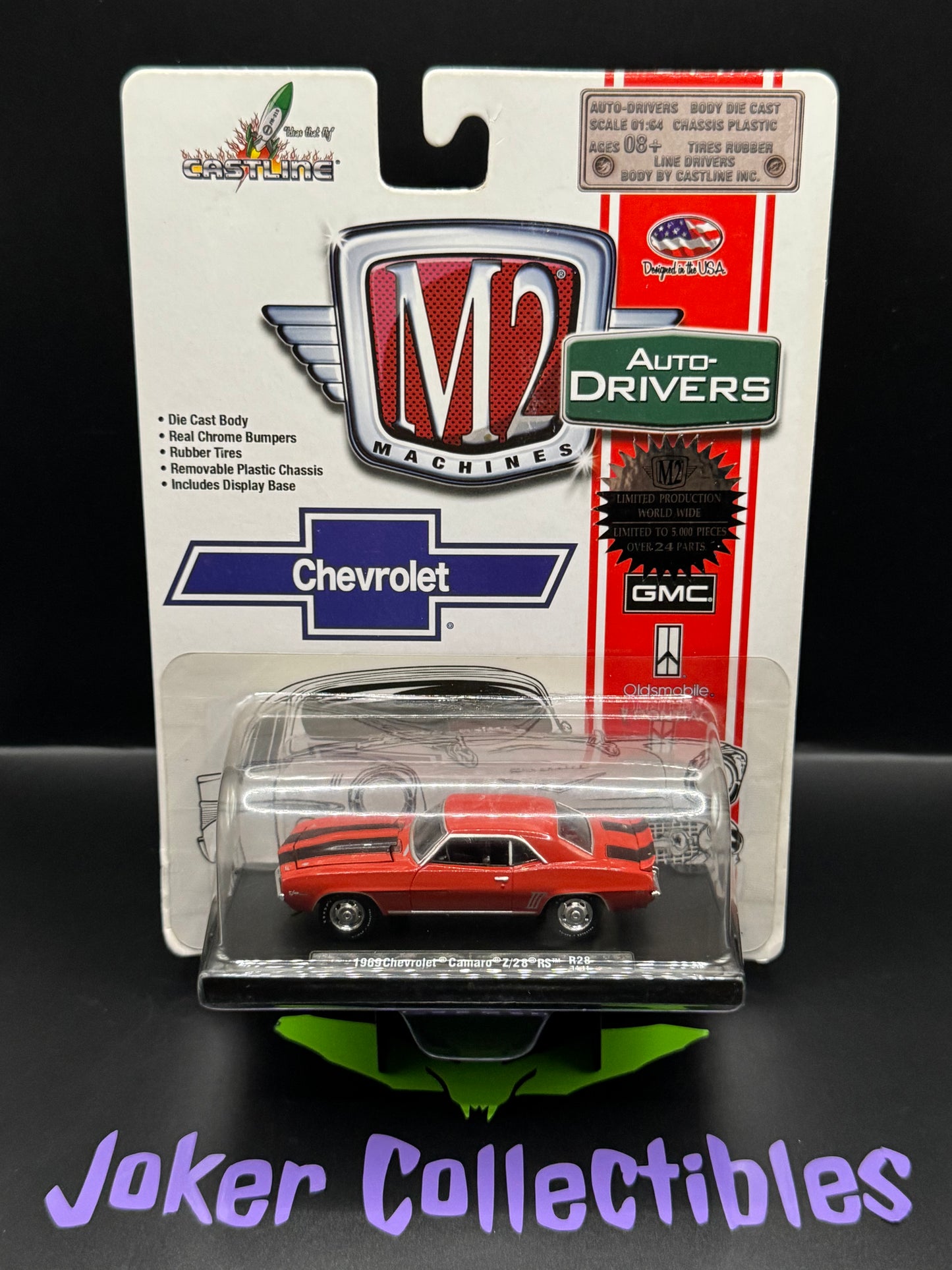 M2 Machines Auto-Drivers Red Orange 1969 Chevrolet Camaro Z/28 RS R28 14-11
