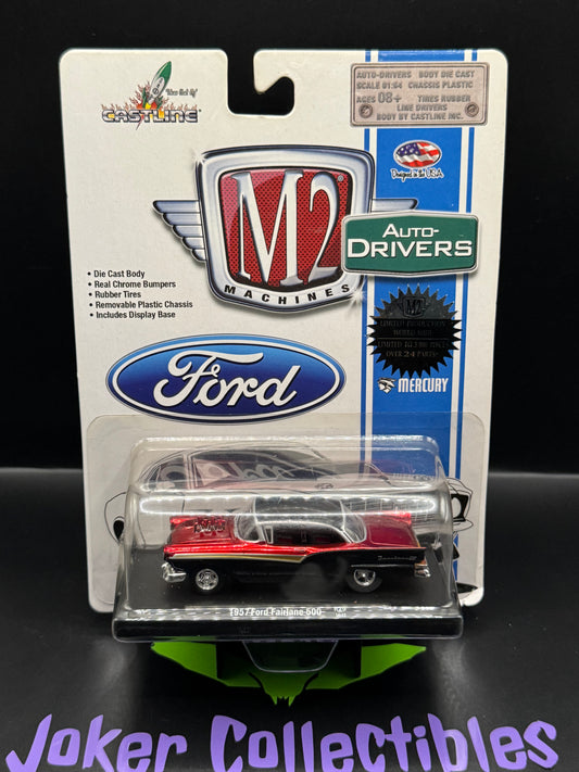 M2 Machines Auto-Drivers Black Gold & Red 1957 Ford Fairlane 500 R29 14-13