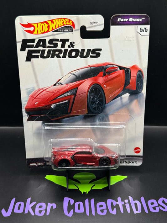 Hot Wheels Premium Fast & Furious Furious7 Fast Stars W MOTORS Lykan HyperSport # 5/5
