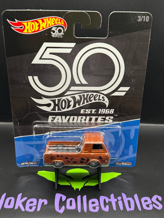 Bad Card Hot Wheels Premium 50th Anniversary Favorites '60's Ford Econoline Pickup # 3/10