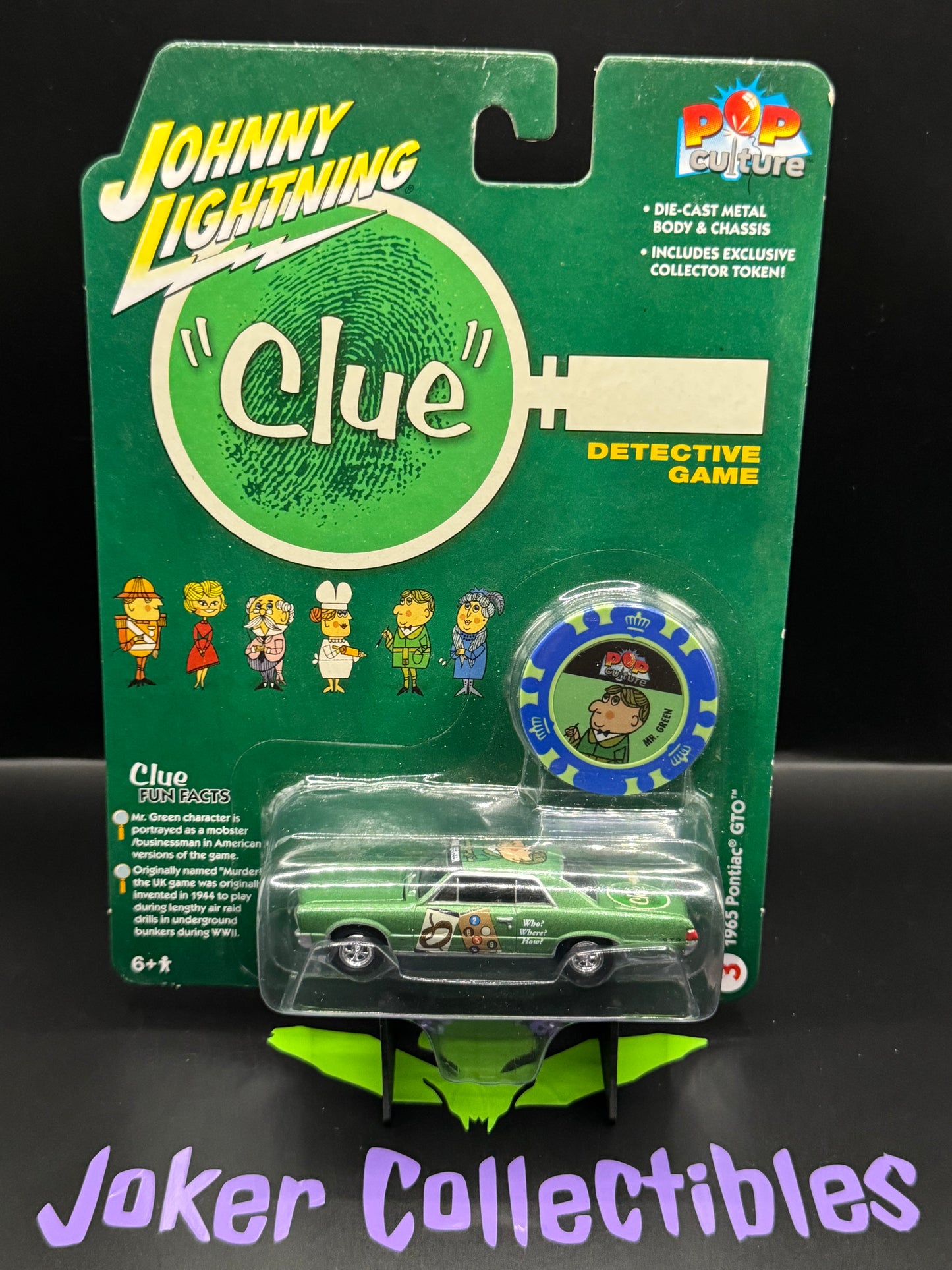 Johnny Lightning Pop Culture Clue Mr. Green Billiard Room 1965 Pontiac GTO # 3