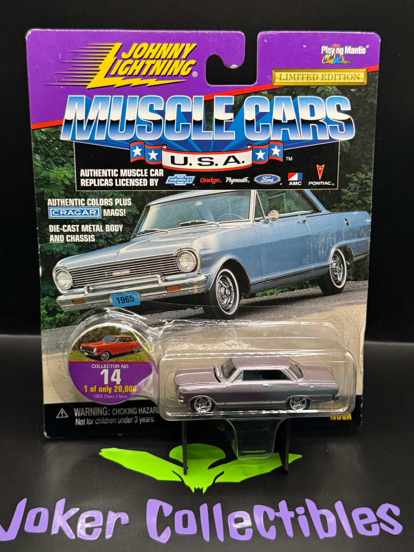 Johnny Lightning Muscle Cars U.S.A Purple 1965 Chevy II Nova Collector No. 14