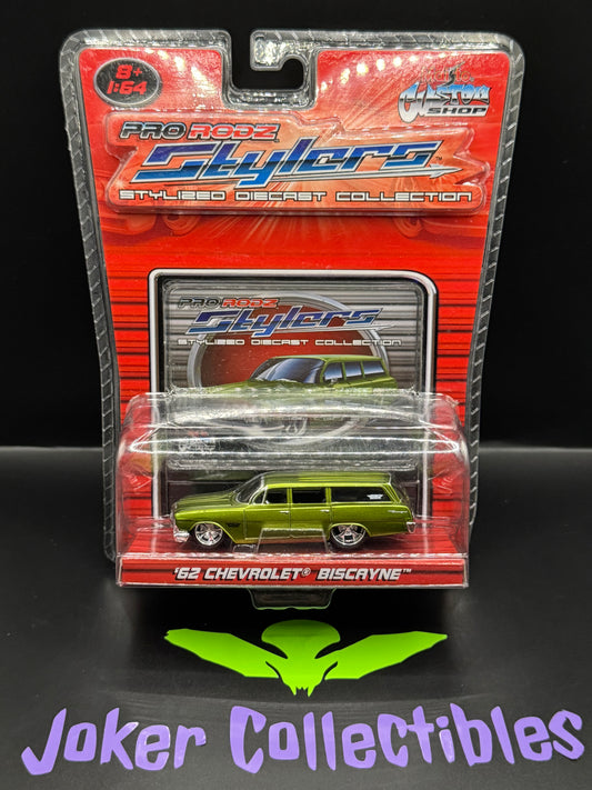 Maisto Custom Shop Pro Rodz Stylers '62 Chevrolet Biscayne Stylized Diecast Collection