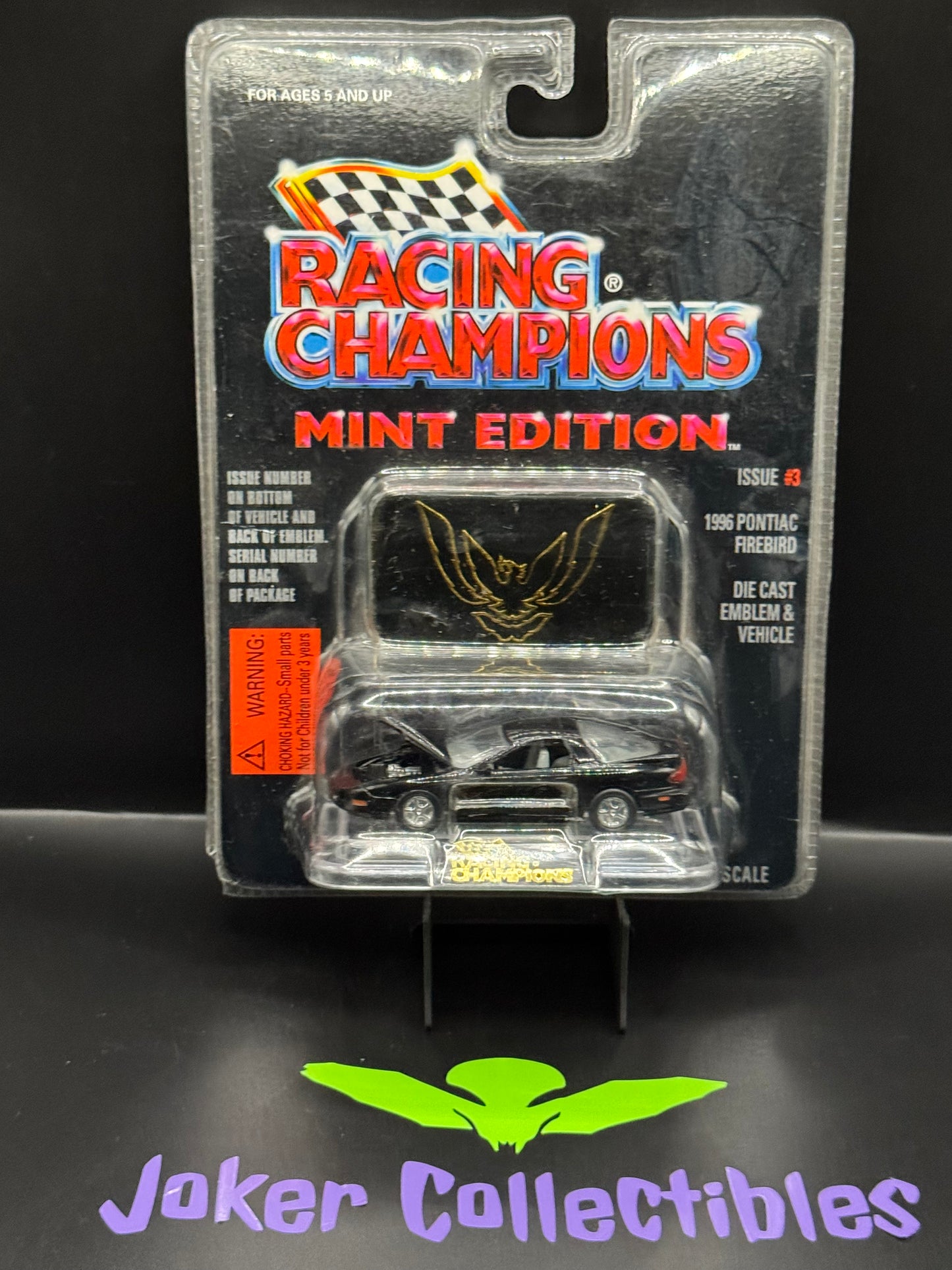 Racing Champions Mint Edition 1:60 Scale Black 1996 Pontiac Firebird Issue # 3