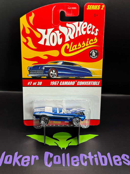 Hot Wheels Classics Series 2 1967 Camaro Convertible 7 of 30 Blue
