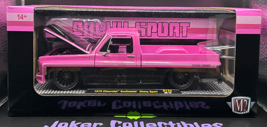 M2 Machines 1:24 Scale Black & Pink 1979 Chevrolet Scottsdale Chevy Sport R143 26-12