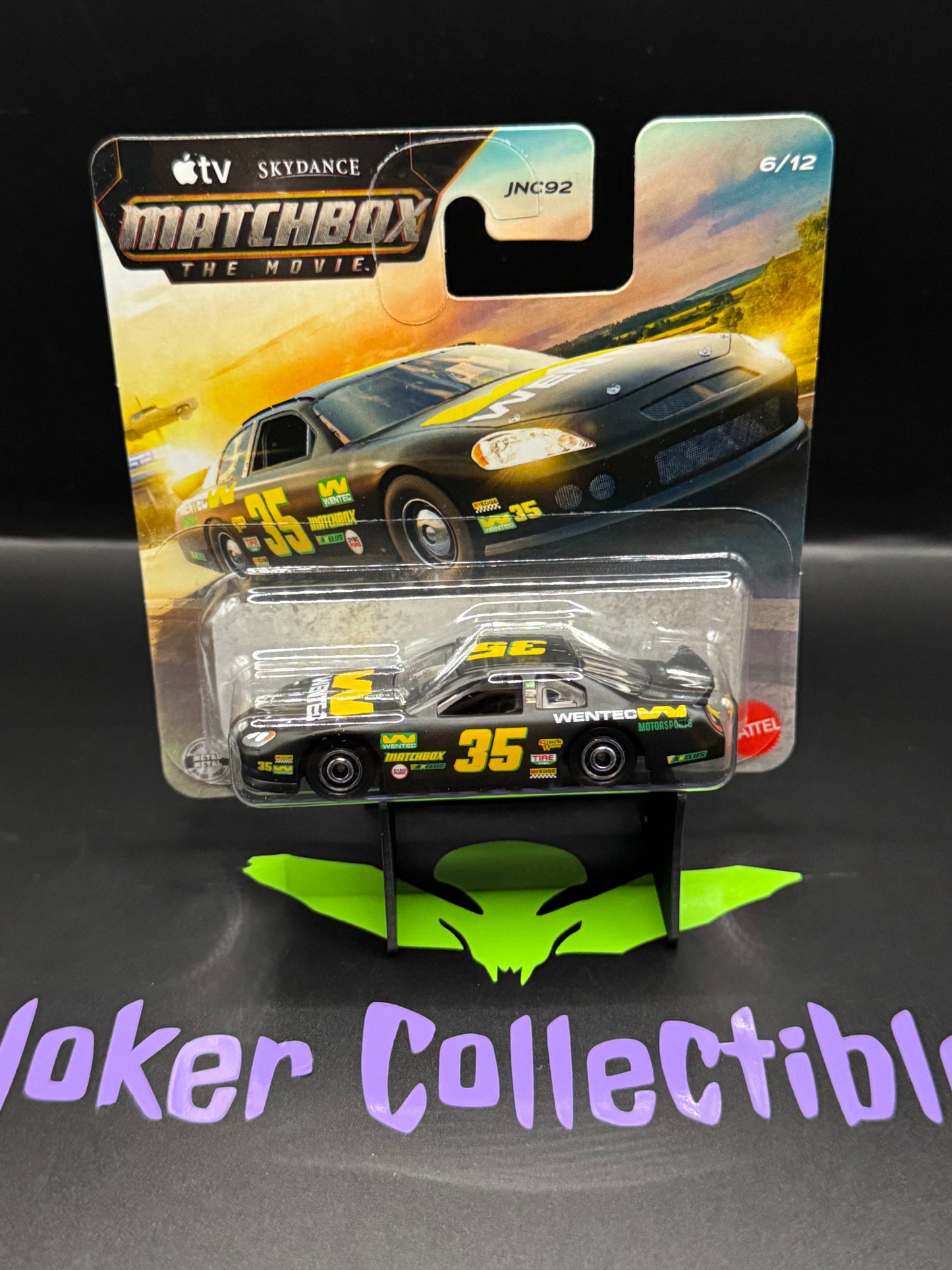 Matchbox the Movie Black Chevy Stock-Car # 6/12 - Short Card