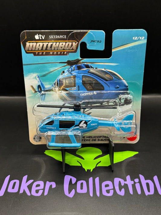 Matchbox the Movie Blue MBX Rescue Helicopter # 12/12 - Short Card