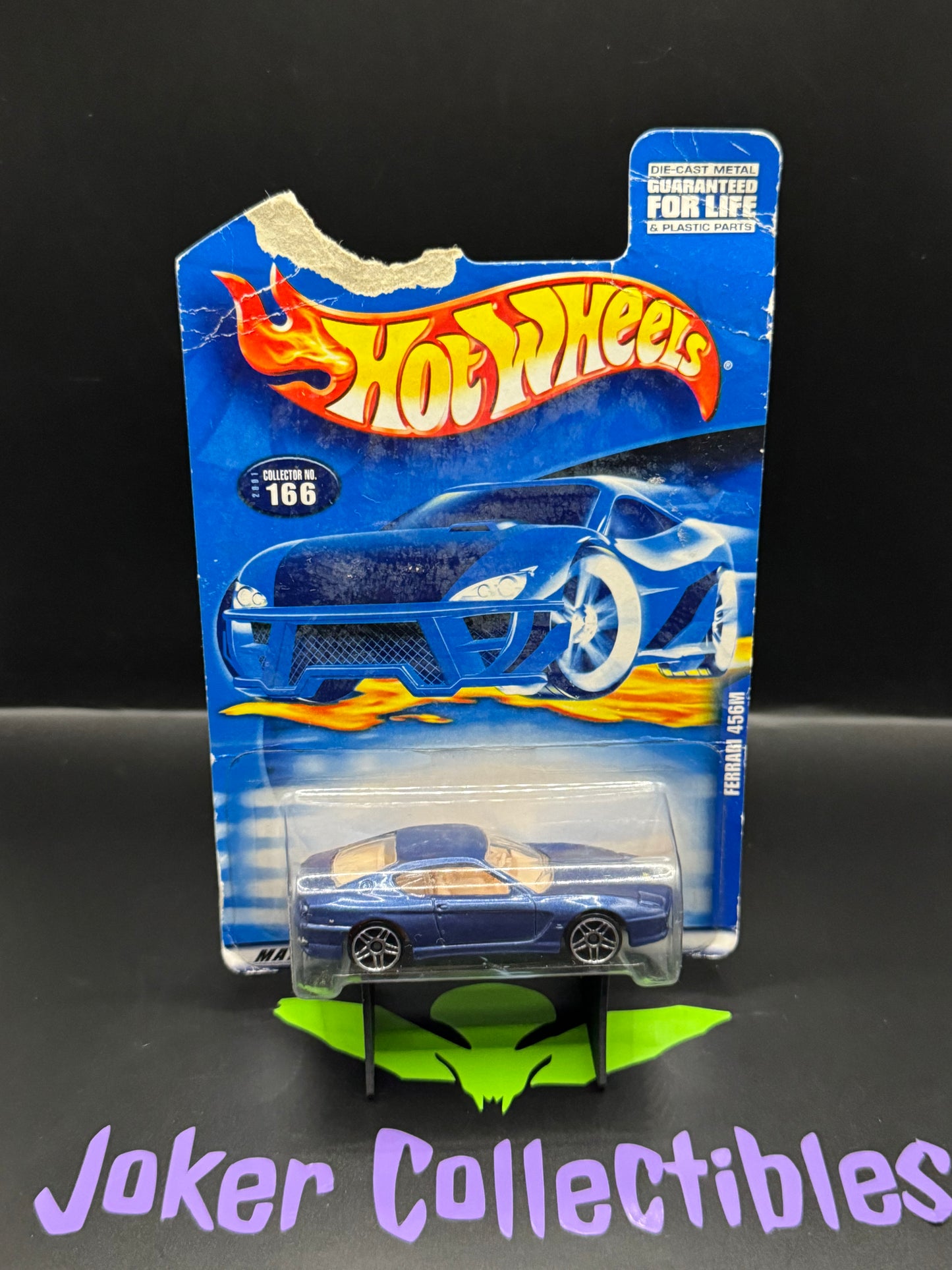 Hot Wheels 2001 Blue Ferrari 456M Collector No. 166