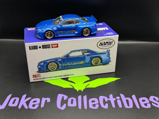 Kaido House Nissan Skyline GT-R R34 Kaido Works V2 Aero SHINJUKU V2 Blue KHMG158