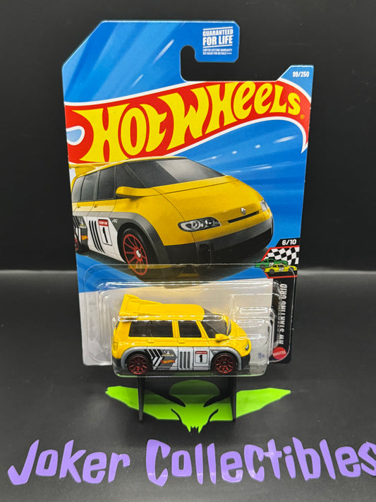 Hot Wheels 2026 Yellow Renault Espace F1 99/250 HW Starting Grid 6/10 K Case