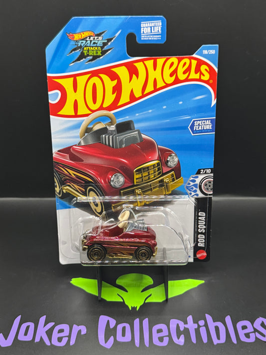 Hot Wheels 2026 Red & Gold Pedal Driver 118/250 Rod Squad 2/10 K Case