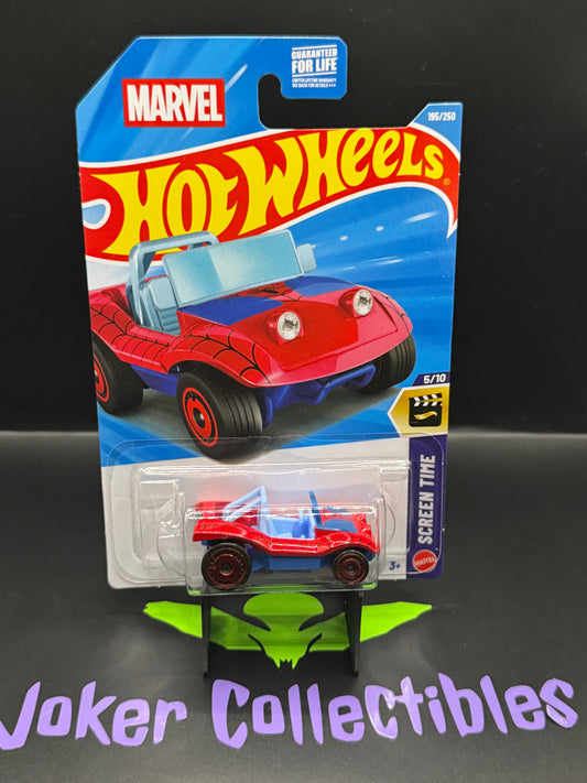 Hot Wheels 2026 Red & Blue Spider-Mobile 195/250 Screen Time 5/10 L Case