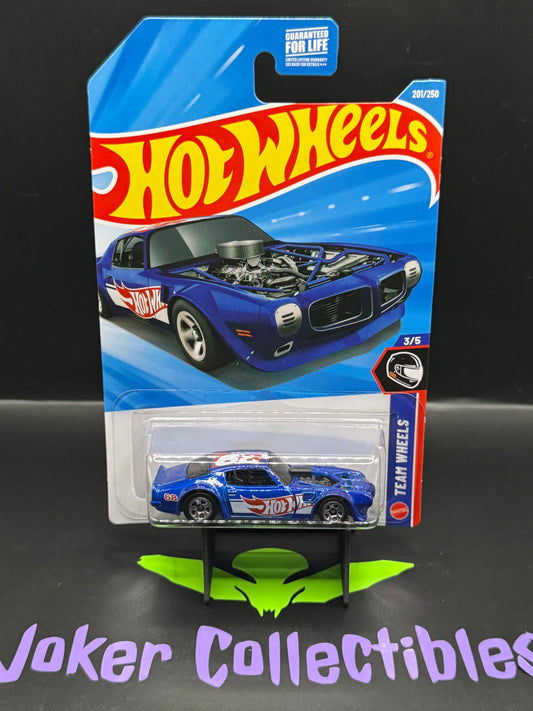 Hot Wheels 2026 Blue 1970 Pontiac Firebird 201/250 Team Wheels 3/5 L Case