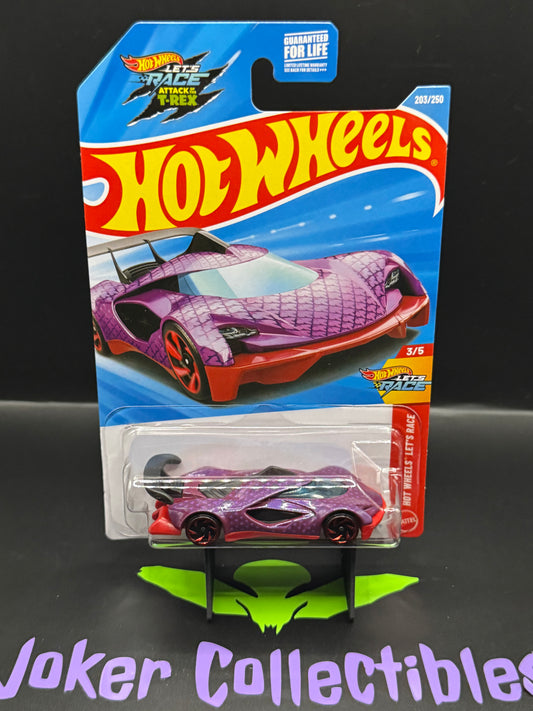 Hot Wheels 2026 Purple & Red Street Shrieker 203/250 Hot Wheels Let's Race 3/5 K Case