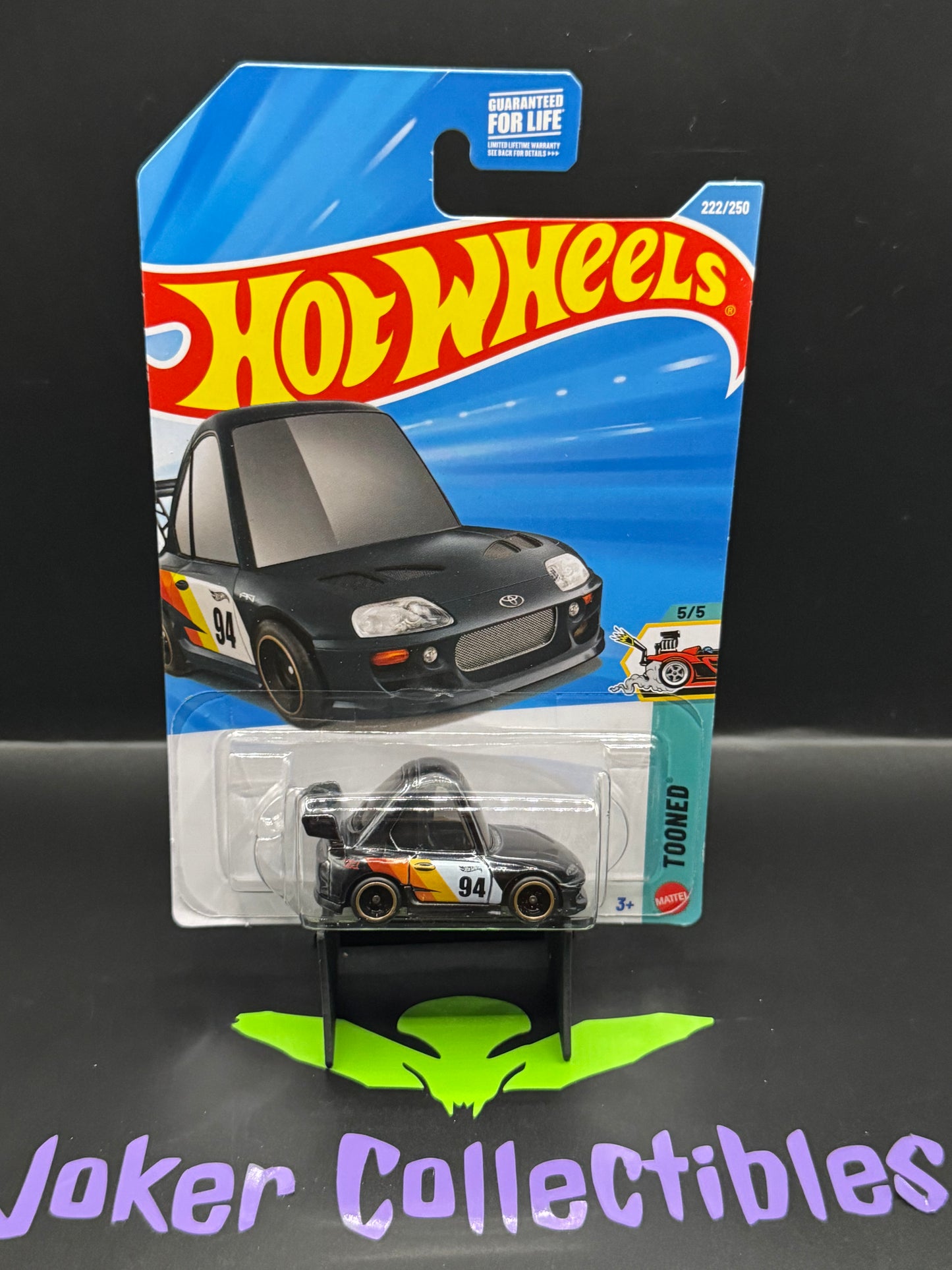 Hot Wheels 2026 Super Treasure Hunt Black '94 Toyota Supra 222/250 Tooned 5/5 K Case
