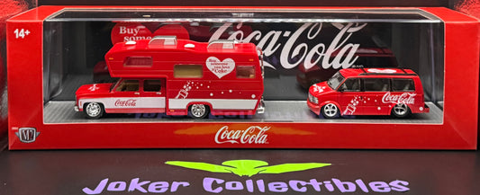 M2 Machines Auto-Haulers Coca-Cola 1975 Chevrolet Cheyenne Super 30 & 1995 GMC Safari Van S05 26-17