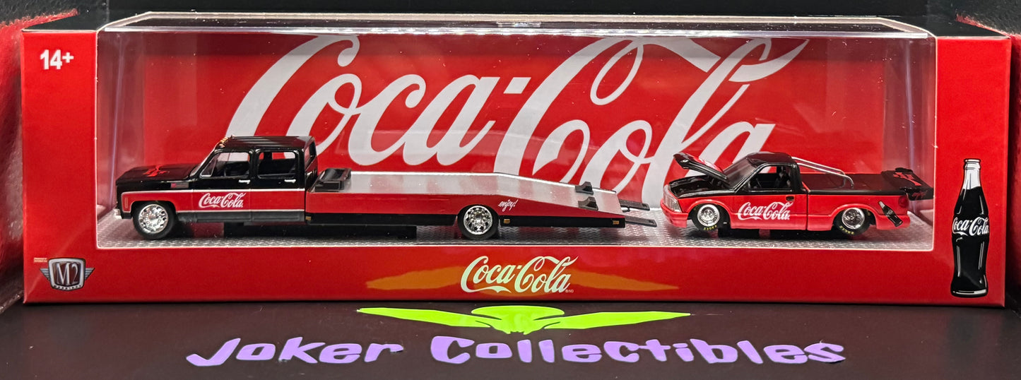M2 Machines Auto-Haulers Coca-Cola 1973 GMC Ramp Truck & 1995 GMC Sonoma 15 S05 26-15