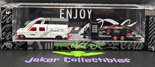 M2 Machines Auto-Haulers Coca-Cola Chase 1987 Ford F-350 Truck & 1966 Ford GT40 MK II S05 26-16